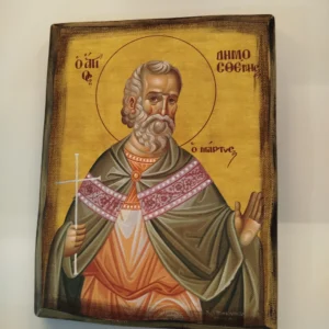 Χειροποίητες βυζαντινές εικόνες σε καμβά και ξύλο, μέγεθος 25 εκατοστά.