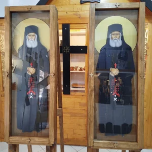 Μεγάλες χειροποίητες βυζαντινές εικόνες Αγίων σε φυσικό μέγεθος, ύψος 100 εκατοστά (ένα μέτρο).