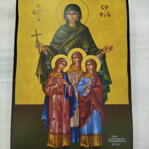 ειροποίητες βυζαντινές εικόνες Αγίων σε ξύλο μέγεθος 20x26.
