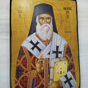 Χειροποίητες βυζαντινές εικόνες Αγίων σε ξύλο μέγεθος 20x26