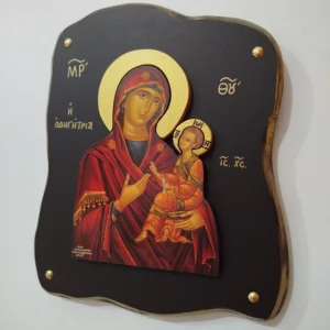 Συλλογή χειροποίητων ακανόνιστων εικόνων σε σκούρο ξύλο, μέγεθος 23x28 εκατοστά.